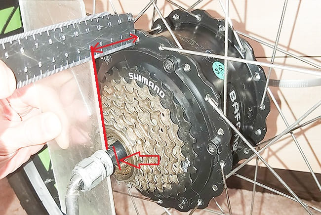 измерения мотора для электровелосипеда